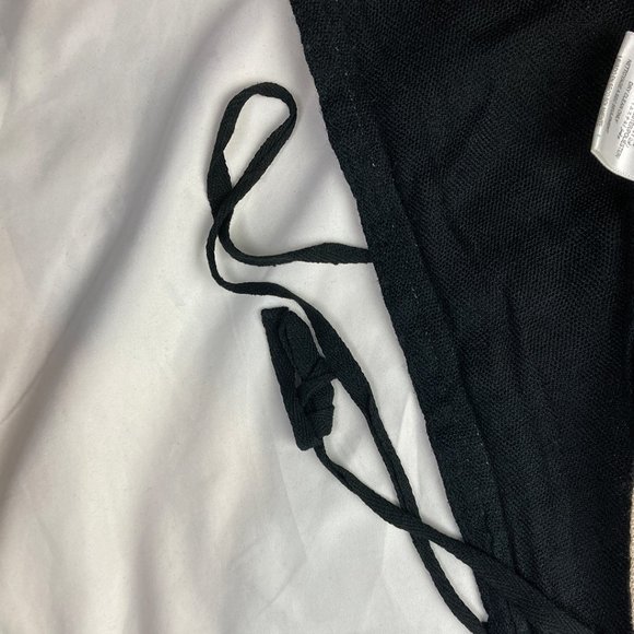 BCBGMaxAzria Tan and Black Fringe Blanket Scarf One Size - Picture 7 of 13